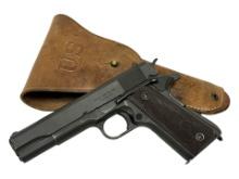 Excellent WWII 1945 Ithaca US 1911A1 .45 ACP Semi-Automatic Pistol with Holster