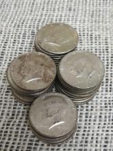 Lot of  (36) 1966-1969 Kennedy Half Dollars