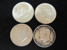 Lot of (4) 1964 Kennedy Half Dollars