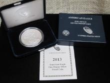 2013 American Eagle Silver Proof Dollar in Box w/ COA