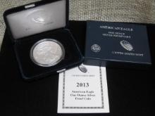 2013 American Eagle Silver Proof Dollar in Box w/ COA