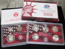 2002 US Mint Silver Proof Set