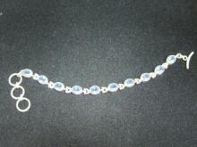 Sterling Silver Blue Topaz Bracelet