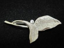 Sterling Silver Leaf Brooch