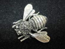 Sterling Silver Bumblebee Figural Pin