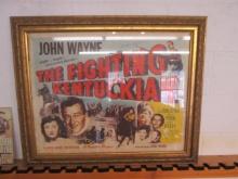 Framed "The Fighting Kentuckian" Starring John Wayne Movie Poster