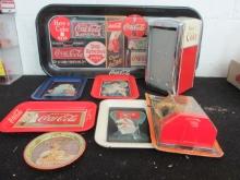 Coca-Cola Metal Trays, Matchbox Diecast and Napkin Dispenser