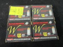 Four Boxes of Winchester 45 Auto JHP