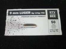 9mm Luger STV Golden BEE 124 GR FMJ