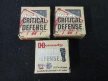 Three Boxes of Hornady Critical Defense 380 Auto 90 GR FTX