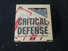 Hornady Critic AC Defense 9mm Luger 115 GR FTX