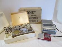 Vintage Homey HR-408A 4 Transistor Tape Recorder, Soundesign Cassette Recorder