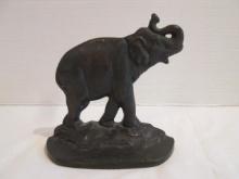 Copr Cast Iron Elephant Bookend/Door Stop