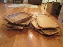 Two Sets of Woven Trays