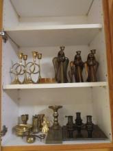 Brass Candle Holders, Ashtray, Coasters, Wick Scissors, Pepper Mill, Tray, etc.