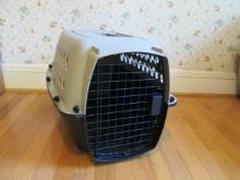 Medium Size Plastic Pet Kennel with Wire Door