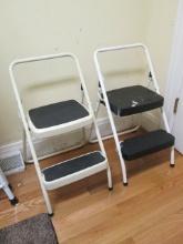 Two Cosco Folding 2 Step Stools