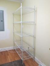 White Metal 5 Tier Shelf Unit