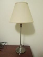 Brush Nickel Candlestick Table Lamp