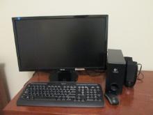 Asus 24" Monitor, Logitech Wireless Keyboard and Mouse and Logitech