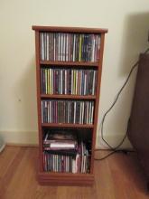 Wood Swiveling CD/DVD Holder Stand