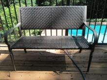 Hampton Bay Woven Resin Bench