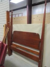 Queen Poster Bed-Headboard,footboard,slats,wood rails