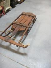 3 Foot Antique Wood Sled