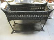 Antique Wicker Planter Box