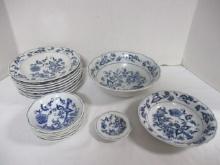 Collection of Vintage Blue Danube (Japan) China Bowls