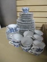 56 Pieces of Vintage Blue Danube (Japan) China