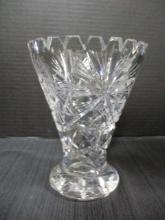 Vintage Cut Glass Crystal Vase