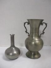 2 Vintage Royal Holland Pewter Vases