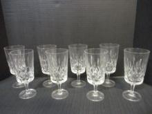 Set of 8 Gorham "King Edward" Crystal Ice Tea Stem Glasses