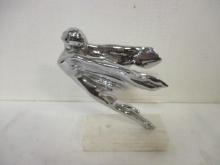 Rolls Royce Car Hood Ornament Mounted on Marble Base