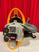 RYOBI Zip Start Gas Powered Backpack Leaf Blower RY08574. Untested, Worked Last Season. See pics.