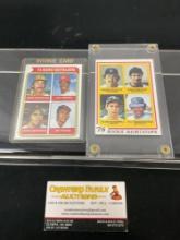 Pair of 4 Panel Rookie Cards, #598 1974 Outfielders w/ Ken Griffey & #707 1978 Shortstops