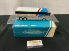 Vintage Greyhound Americruiser Bus Coin Bank Model by Jimson no.220 w/ original box