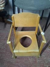 Vintage Wooden Child's Potty Chair