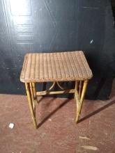 Boho Wicker Side Table