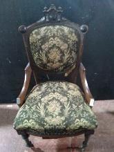 Antique Victorian Walnut Hip Rest Chair