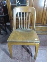 Antique Oak Schoolhouse Teachers Chair