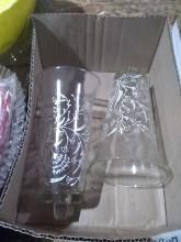 BL- (2) Glass Candlesticks for Sconces