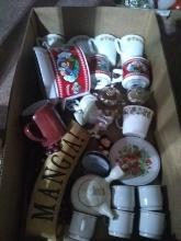 BL- Milk Glass Mugs, Campbell's Soup Mugs, Wall Plaque, Cups