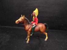 Antique Toy-Native American on Horseback