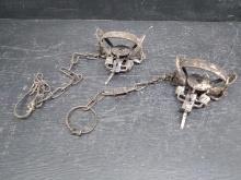 Pair Vintage Metal Animal Traps