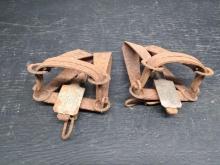 Pair Vintage Metal Animal Traps