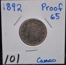 PROOF 1892 LIBERTY NICKEL