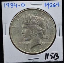 1934-D PEACE DOLLAR