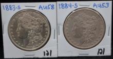 1883-S & 1884-S MORGAN DOLLARS